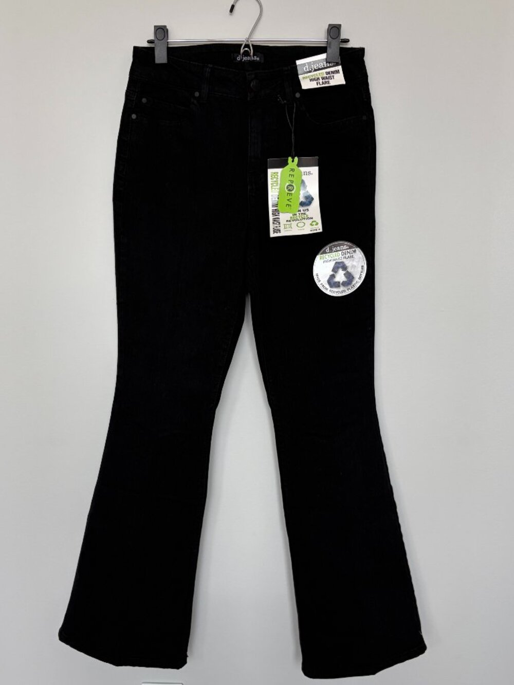 NWT d.jeans Black High Waist Flare Jeans 8